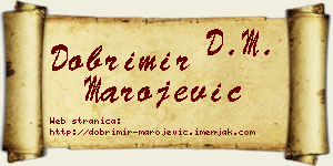Dobrimir Marojević vizit kartica